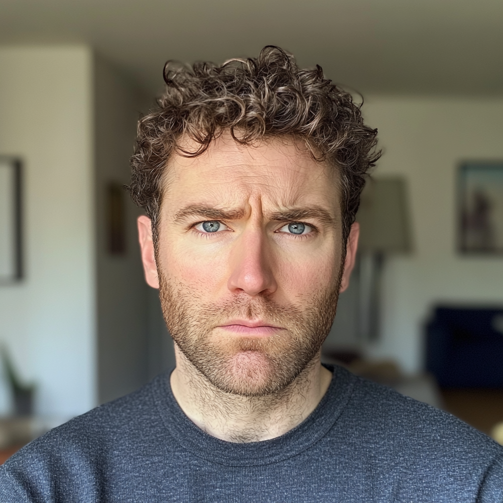 A frowning man | Source: No source