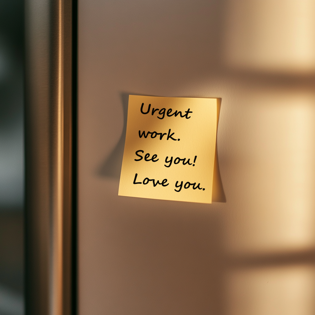 A sticky note stuck onto a regrigerator | Source: No source