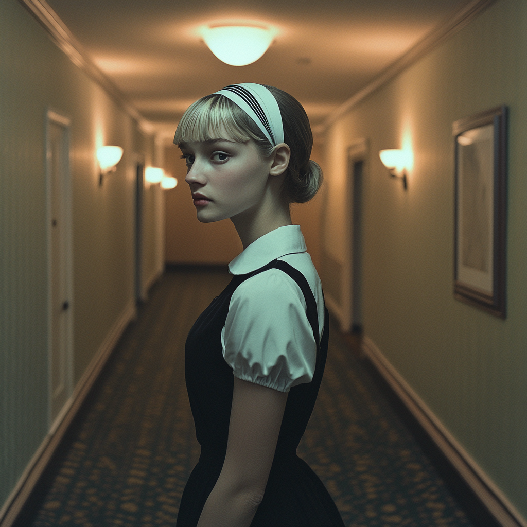 A maid walking down the hotel corridor | Source: no source