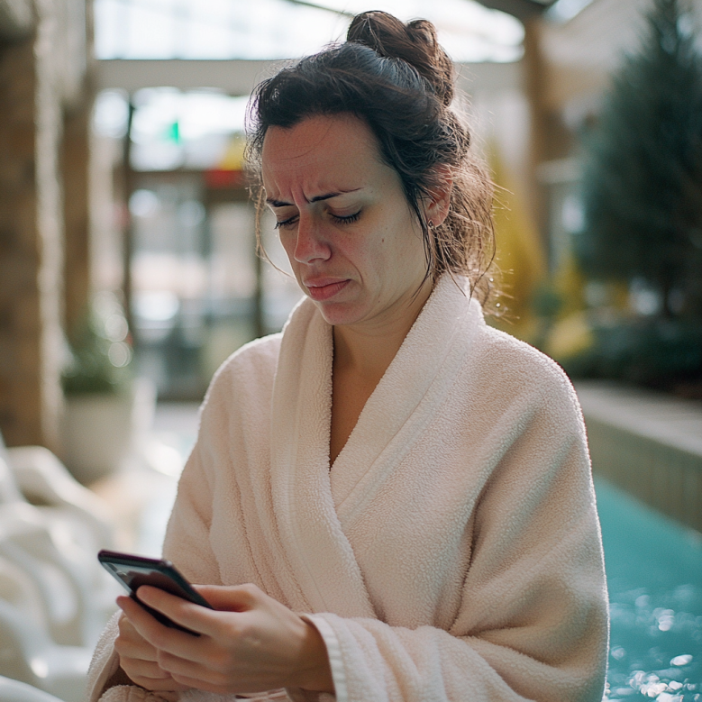 A woman using her phone | Source: no source