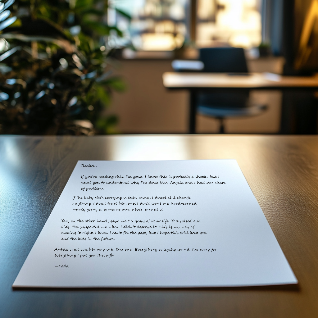 A letter on a table | Source: no source