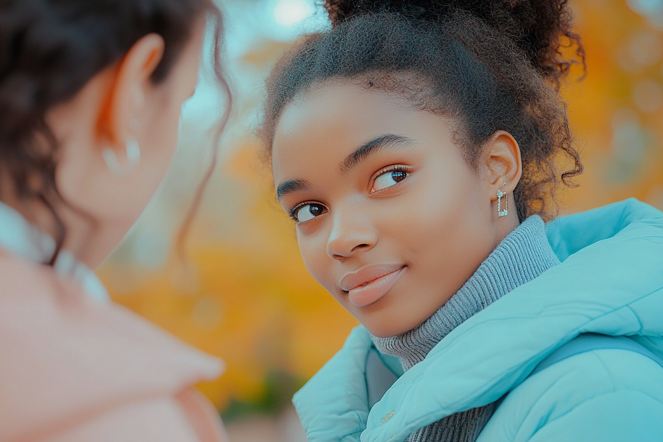 A girl talking to her friend | Source: No source