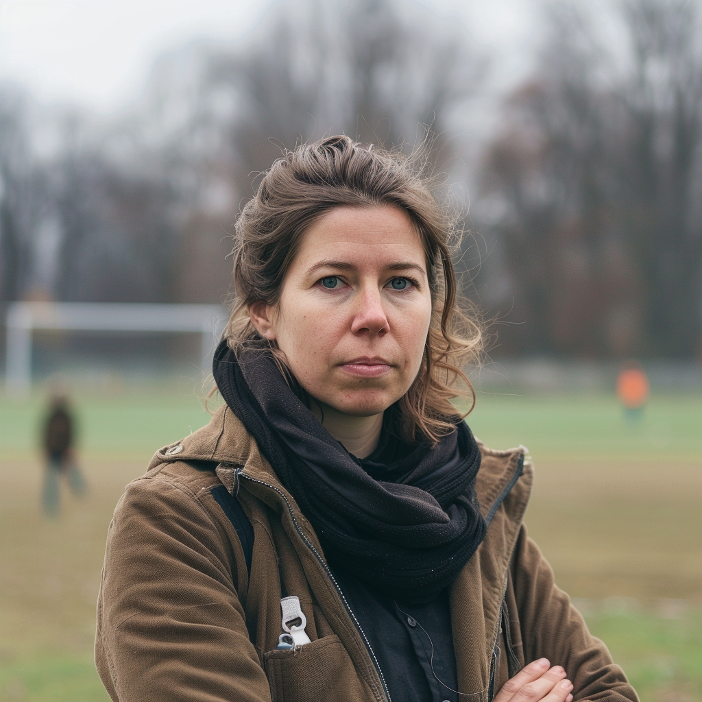 A woman standing outside while at soccer practice | Source: no source