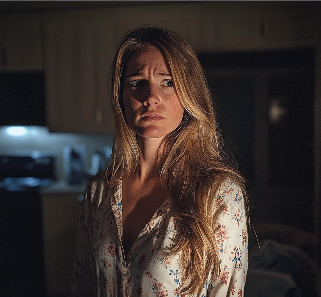 A woman standing in a kitchen | Source: no source