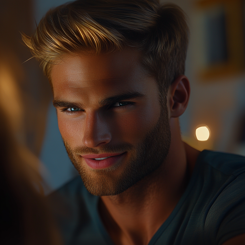 A man looking at someone and smiling | Source: no source