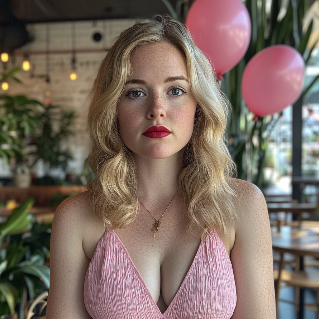 A pensive woman at a birthday party | Source: No source