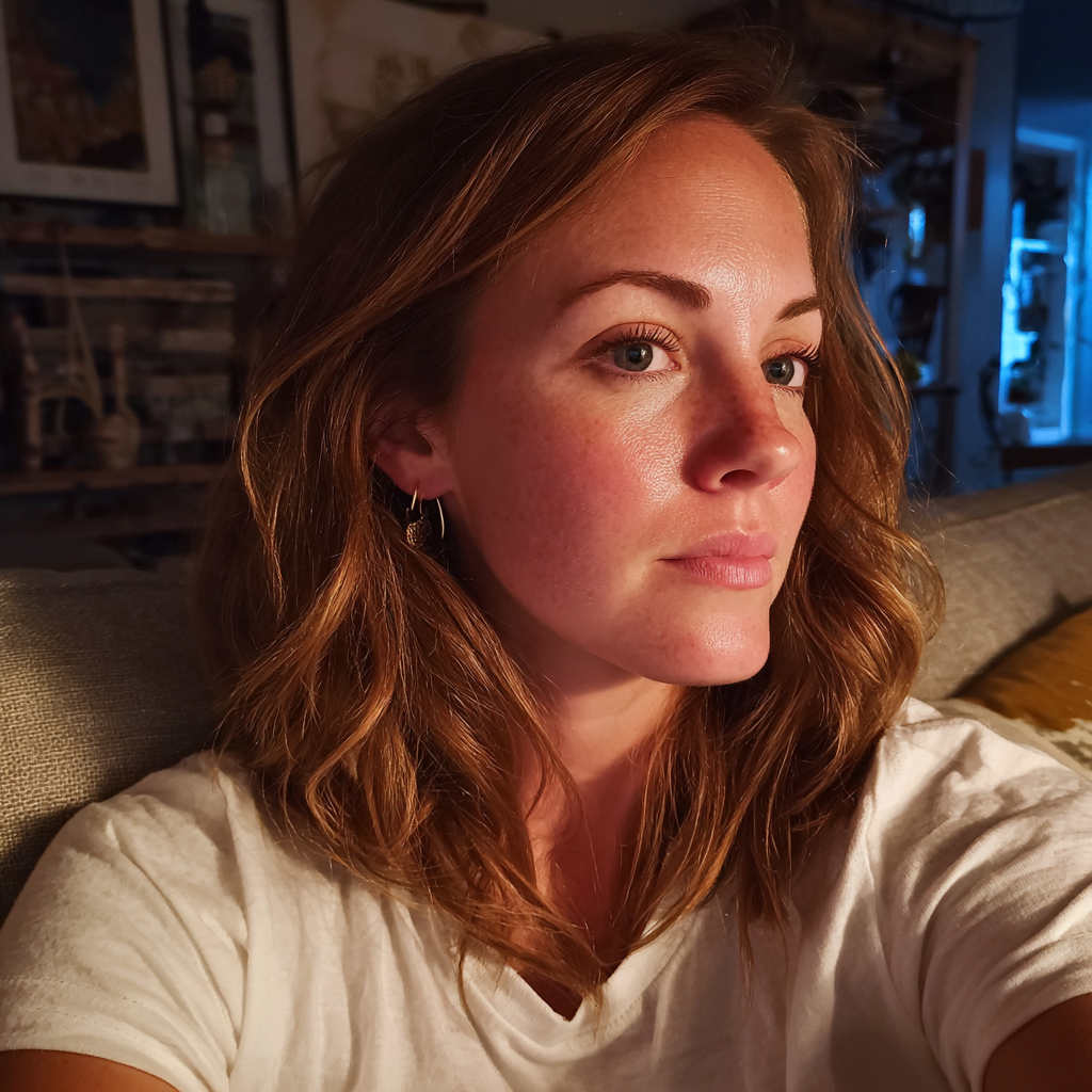 A pensive woman sitting on a couch | Source: No source