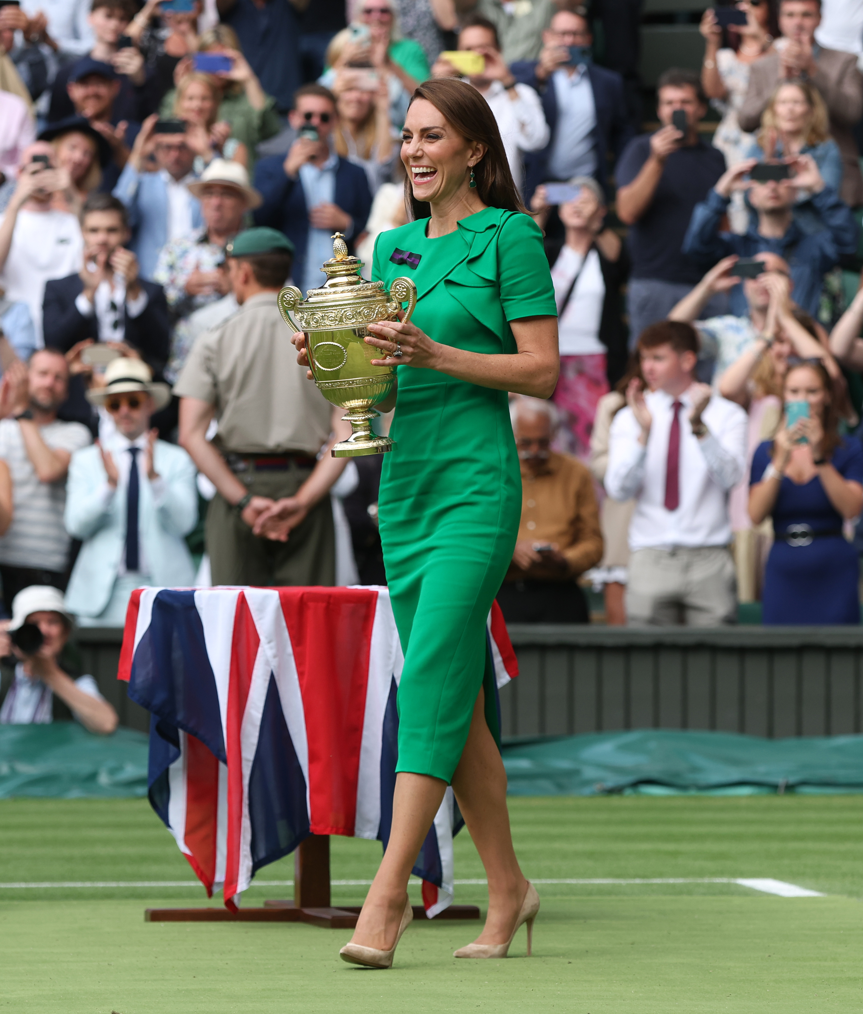 Catherine, Princess of Wales, during day 14 of The Wimbledon Championships 2023 at the All England Lawn Tennis and Croquet Club on July 16 in London. | Source: Getty Images