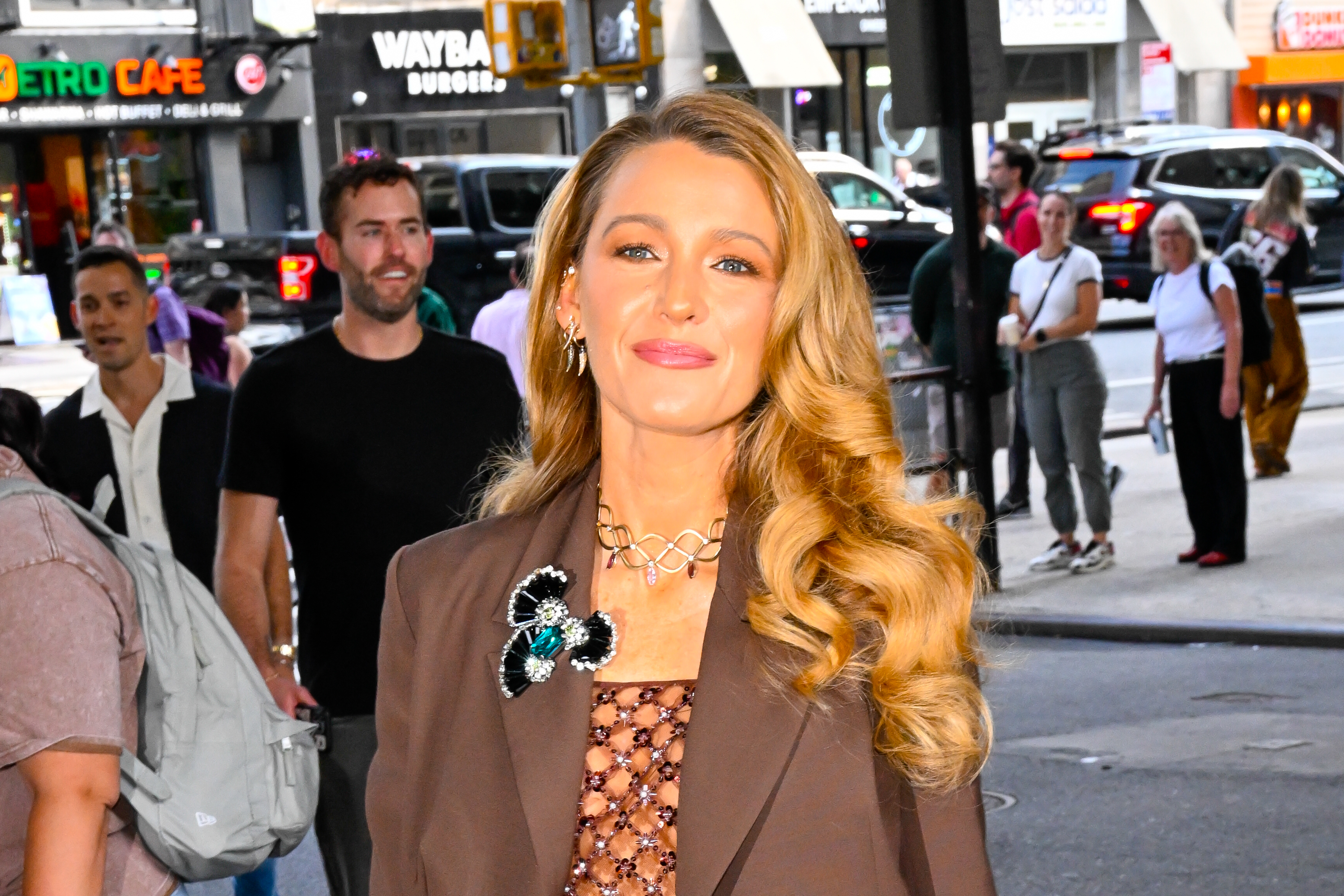Blake Lively is seen arriving at "Fashion Institute oF Technology" on September 05, 2025 in New York City. | Source: Getty Images