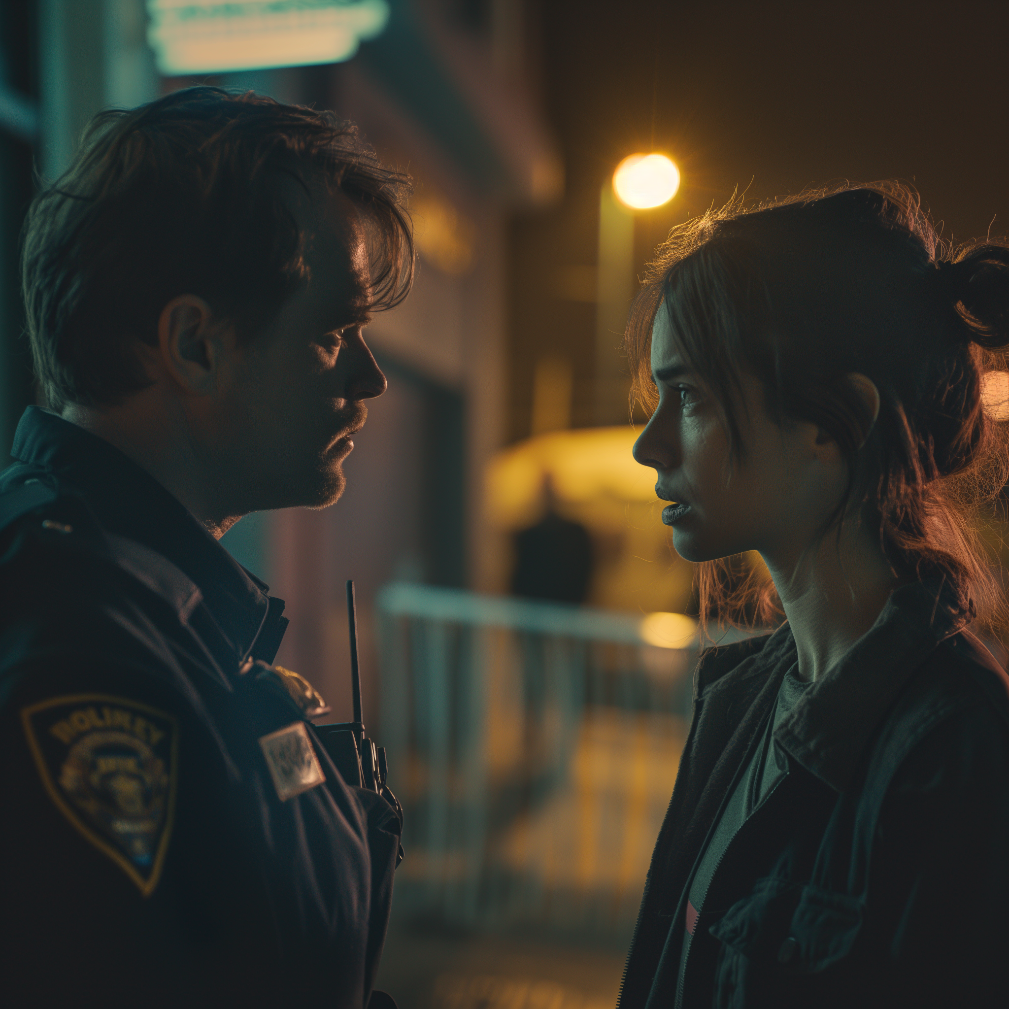 A woman talking to an officer | Source: No source