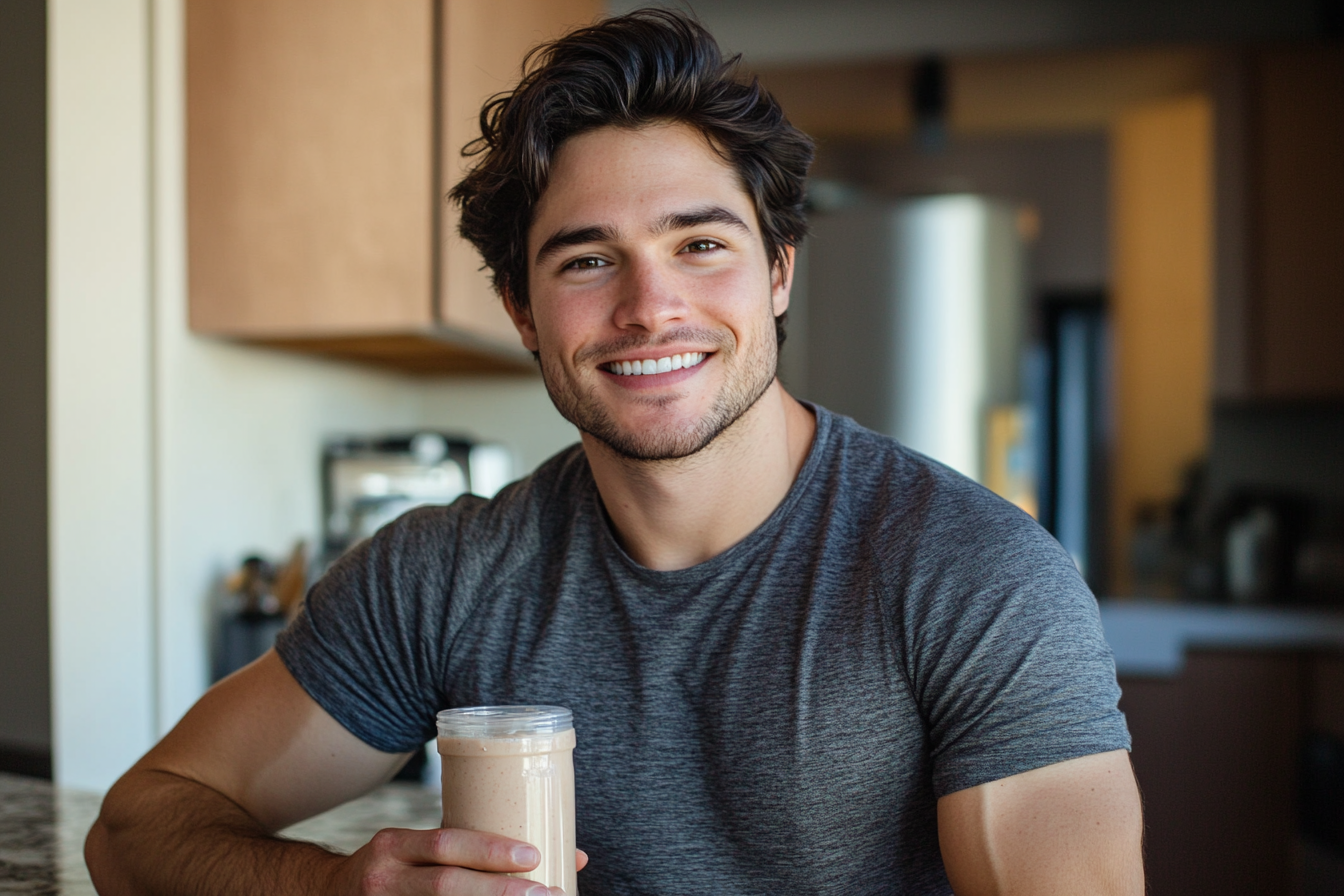A smiling man in a kitchen | Source: No source