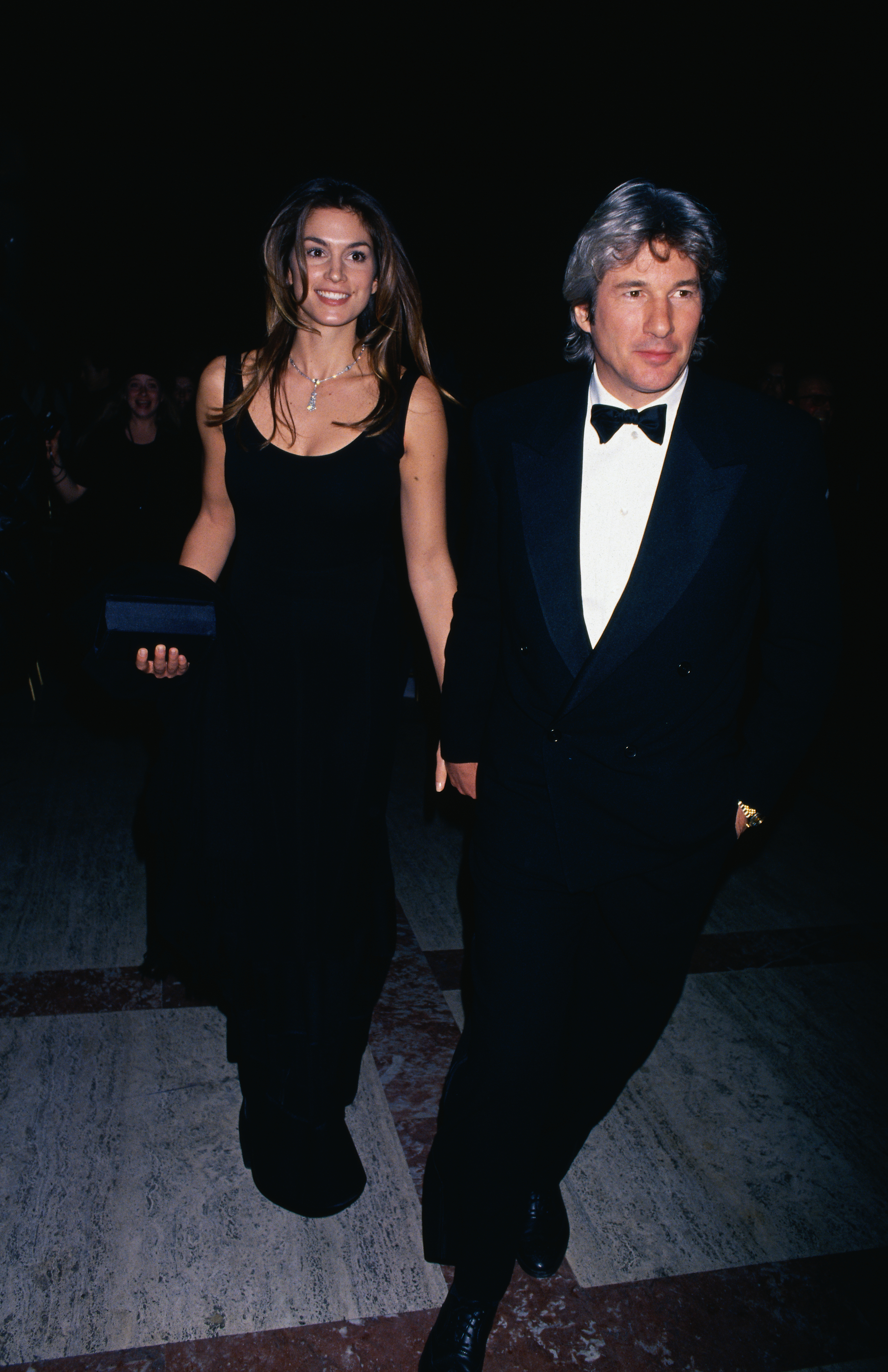 Richard Gere and Cindy Crawford attending the 13th Annual Council of Fashion Designers of America Awards at NY State Theater, Lincoln Center on February 7, 1994, in New York City | Source: Getty Images