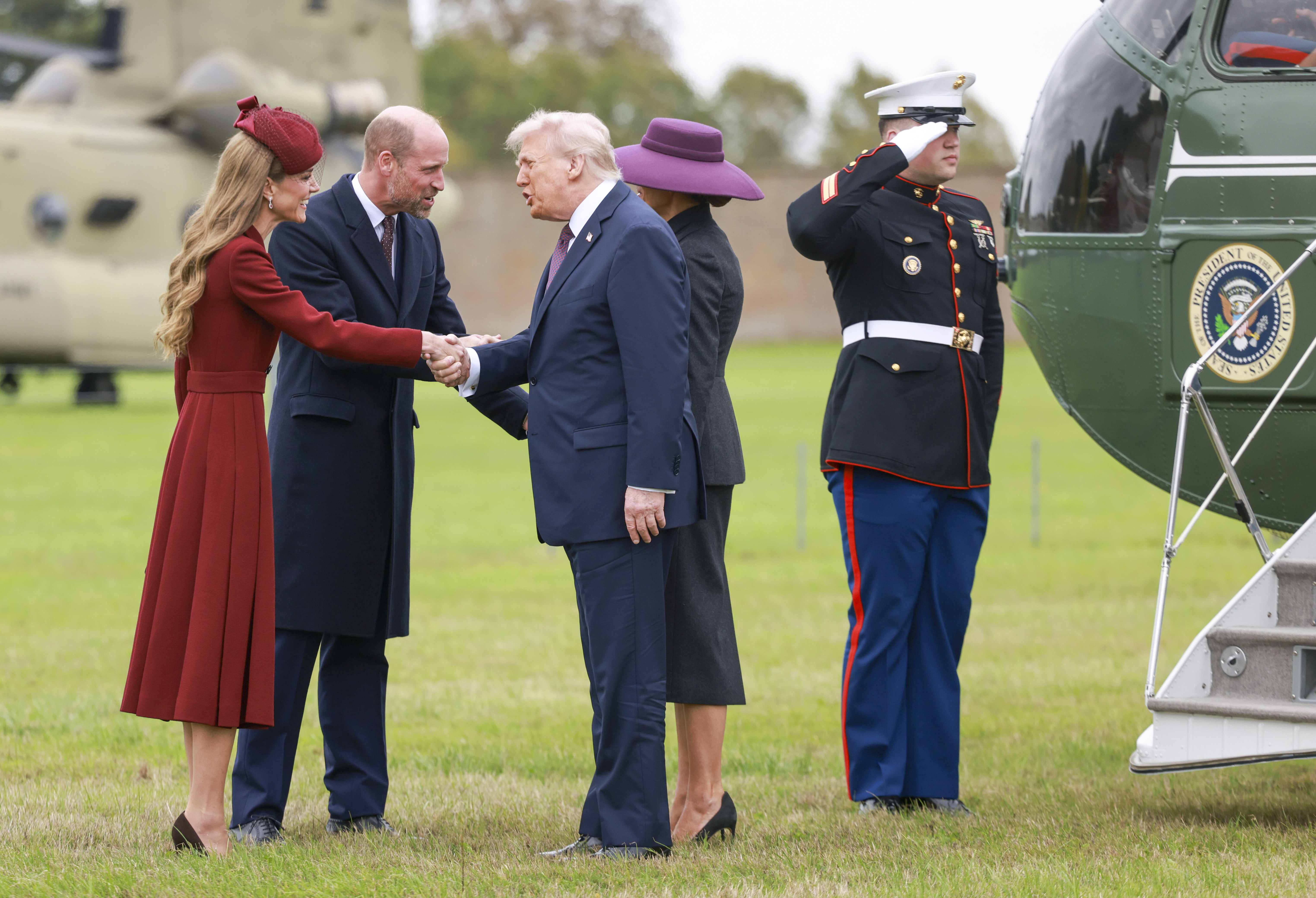 Catherine, Princess of Wales and William, Prince of Wales receive US President Donald Trump and First Lady Melania Trump at Windsor Castle on September 17, 2025, in Windsor, England | Source: Getty Images