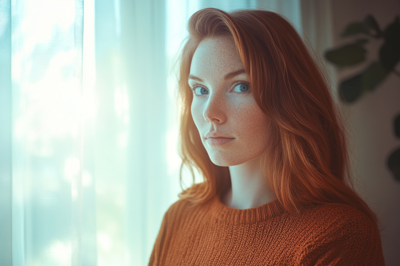 A woman standing near a window | Source: No source