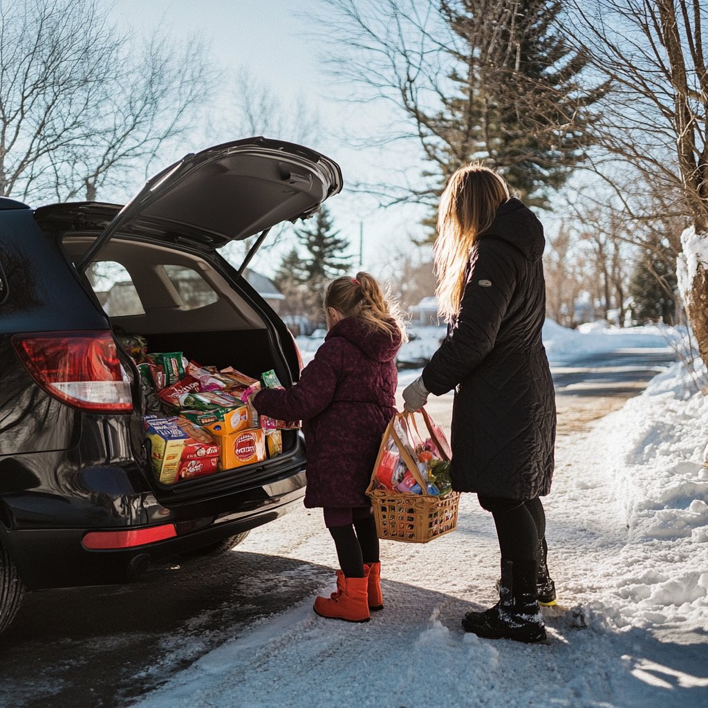 Loading groceries into a car | Source: No source