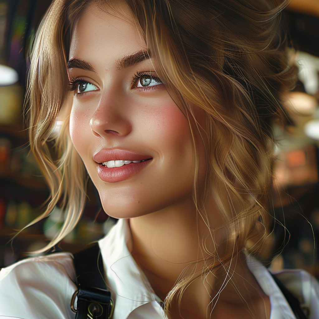 A waitress lost in deep thought | Source: No source