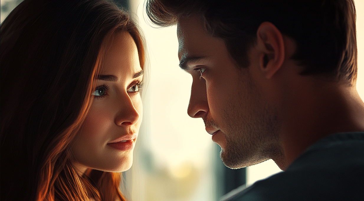 A couple sharing a serious look | Source: No source