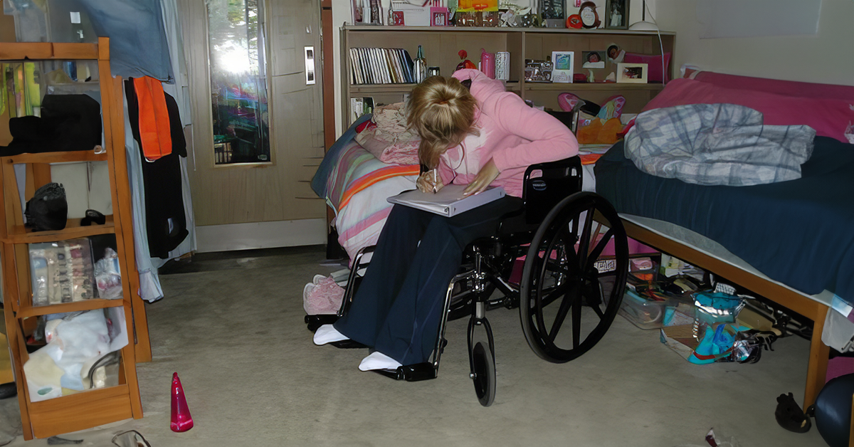 Girl sits in a wheelchair | Source: Shutterstock