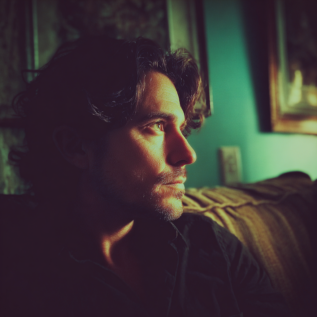 A pensive man looking up | Source: No source