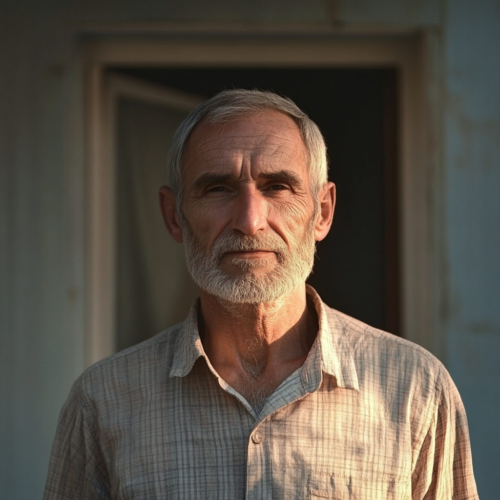 A man standing outside his house | Source: No source