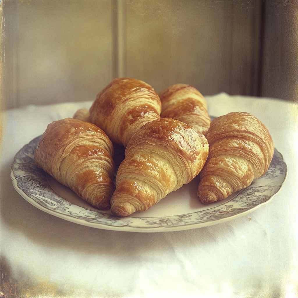 Fresh croissants on a plate | Source: No source
