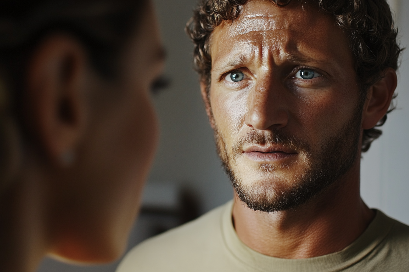A man looking at a woman | Source: No source