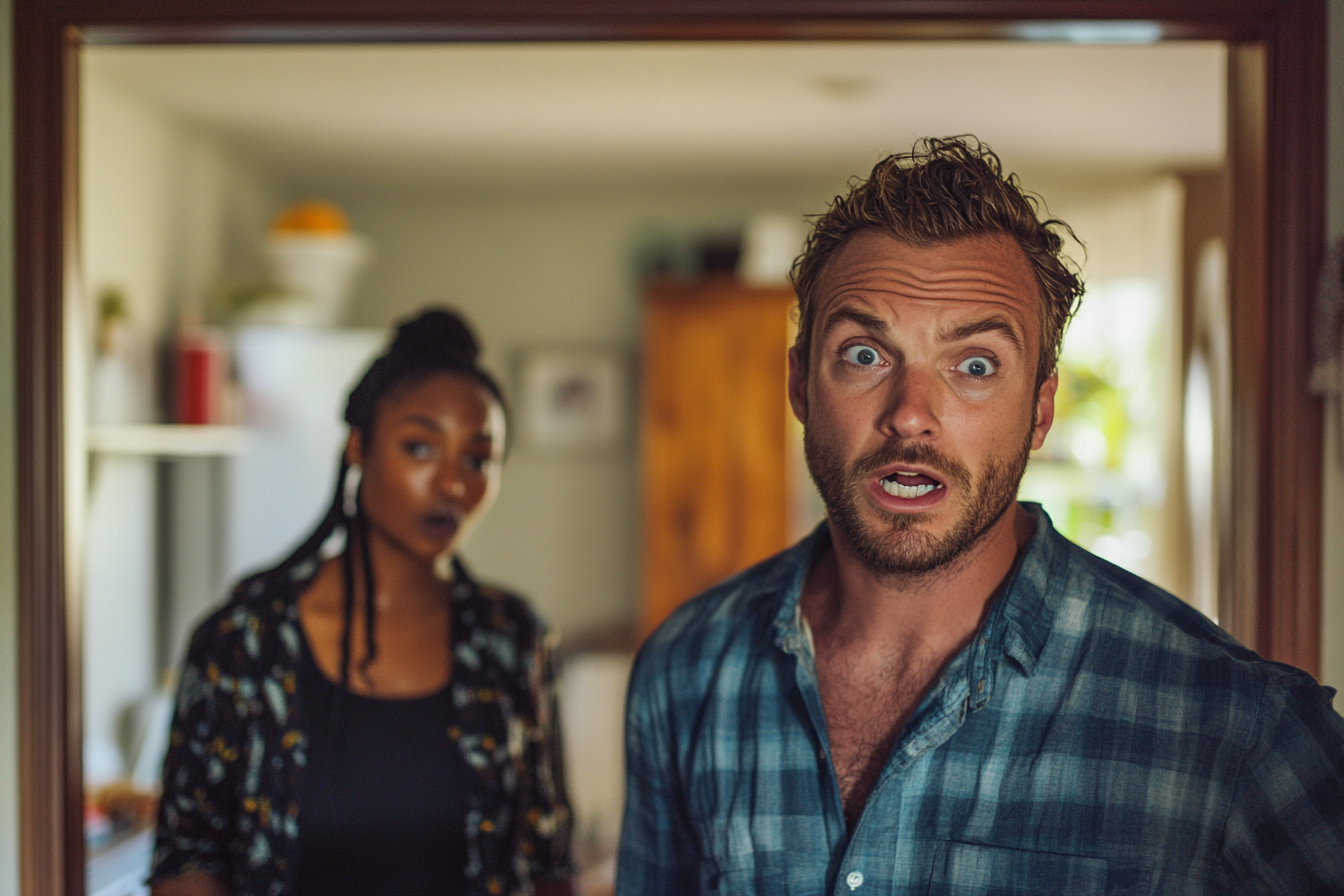 Two worried people in a house | Source: no source