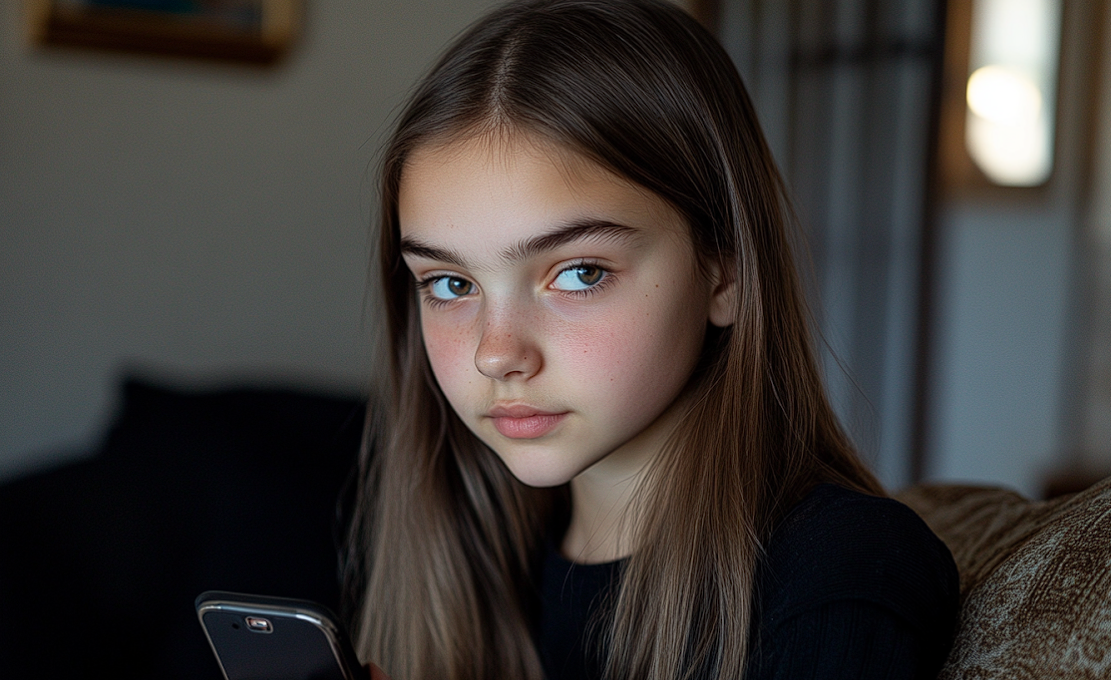 A teen girl glancing sideways at someone | Source: No source
