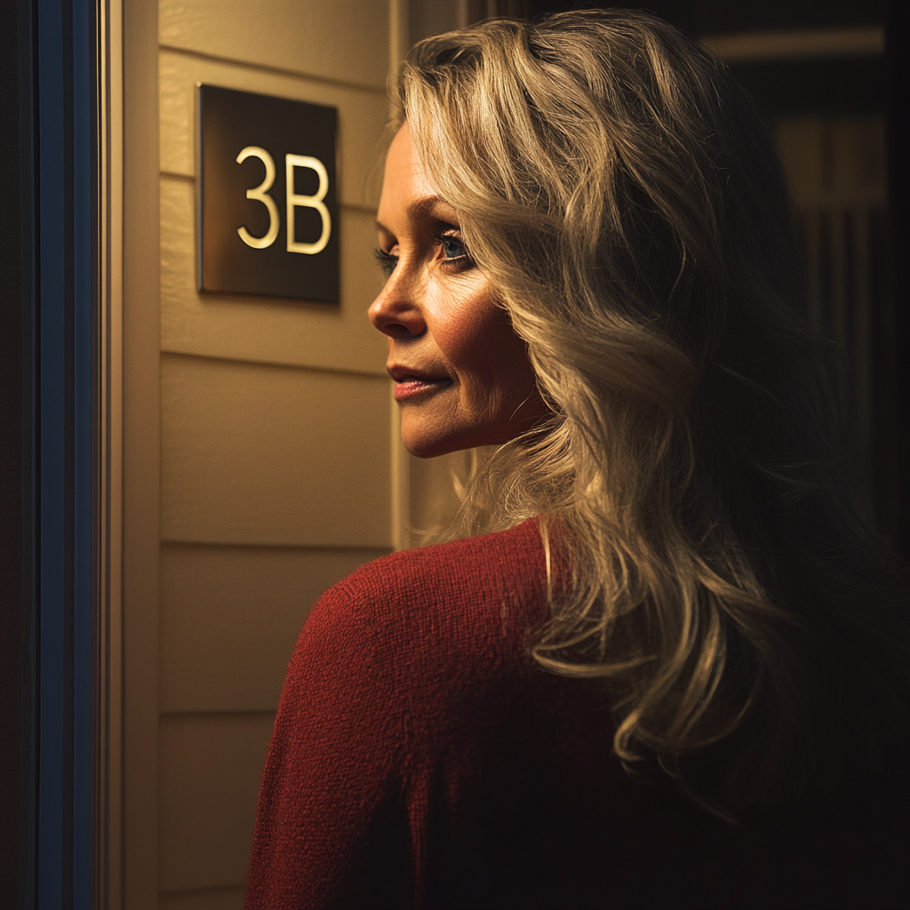 A woman standing outside an apartment | Source: No source