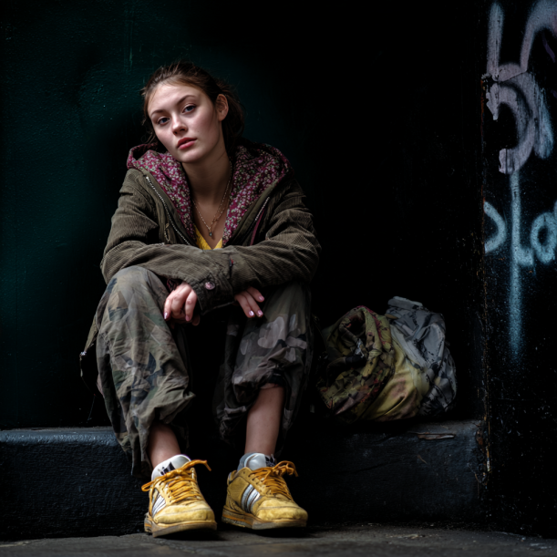 A stranded teenage girl | Source: No source